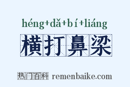 横打鼻梁是什么意思的图片